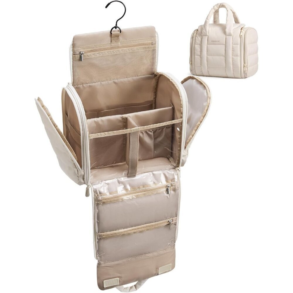 Toiletry Bag Women Water-resistant Puffy Makeup Cosmetic Organizer for Travel